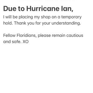 Hurricane Ian Shop Hold